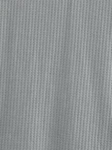 Manfinity Mode 2 件男士纯色短袖 T 恤和抽绳腰口袋短裤套装 - 淺灰色 - 查看 3