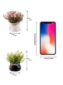 SHEIN 1pc Mini Realistic Potted Plant Decor, A Lovely Gift Gifts Birthday Graduation