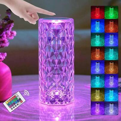 1 pieza Lámpara de escritorio LED táctil recargable por USB, luz ambiente vintage ajustable para sala de estar, dormitorio, bar, escritorio de oficina, regalo de cumpleaños. (Consejo cálido: no utilice carga rápida al cargar, ya que puede dañar la placa de la fuente de luz.)