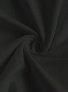 SHEIN Essnce 刺绣简约徽标英式蝙蝠袖女式 T 恤