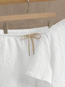 HIMLAND Loose Men's Notched Neck Top & Drawstring Waist Pants Set, Old Money, Cozy Outfits