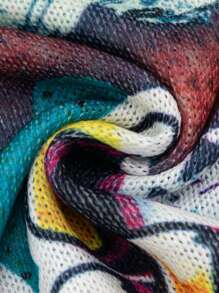 Manfinity Roghcode Men's Letter Print Crew Neck Loose Knit Short Sleeve Top - Multicolor - View 8