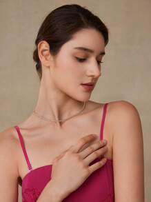 MOTF PREMIUM 镀银全方晶锆石水晶网球链 - 金黃色 - 查看 3