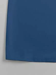 彩色蜻蜓动物印花休闲圆领短袖女式T恤 - 藍色 - 查看 3