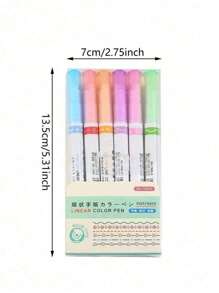SHEIN 6pcs Mixed Pattern Design Highlighters,Random Packaging Back To School