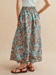 Écloséra 法式色彩知性复古优雅度假风夏季波西米亚风女裙 - 彩色 - 查看 2