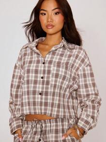MUSERA Kariertes Hemd mit Knöpfen, kurze Ärmel, Frühling, Sommer Lässig, süßer Urlaubs-Sommer Boho Festival süße Sommer Tops Karo Strand Urlaub - Verschiedenfarbig - Übersicht 2