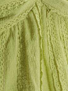 Modelyn Women's Solid Color Halter Neck Knotted Metal Buckle Top - Green - View 4