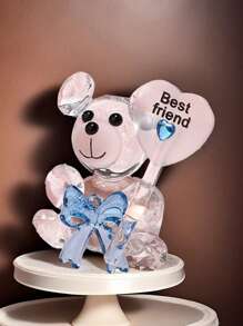 SHEIN 1pc Crystal Bear Ornaments, With Gift Box, Creative Birthday Gift, Wedding Gift, Desktop Car Ornaments, Gifts For Girlfriend/Wife, Boyfriend/Husband, Colleagues, Customers, Leaders, Classmates