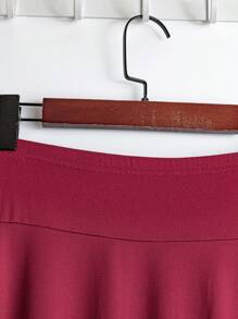 Calvaya Plus Size Women Solid Color High Waist Elastic Waist Casual Pleated A-Line Summer Skirt - Multicolor - View 12