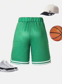 Pantalones cortos casuales tipo Boston con estampado de graffiti para niños a la moda