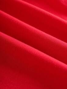 Astro Boy X SHEIN 男童两件套卡通图案红蓝休闲百搭短袖T恤和宽松短裤套装