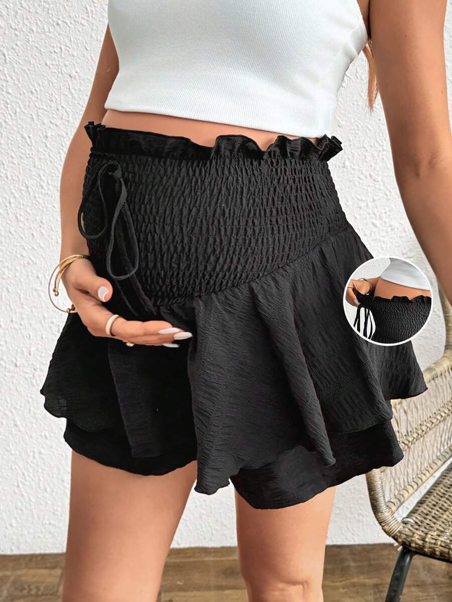 SHEIN Summer Fashion Loose Maternity Pants With Soft Drape