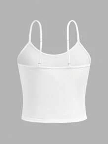 Teens Girls 3-Pack Simple Comfortable Adjustable Strap Fitted Camisole - Black - View 5