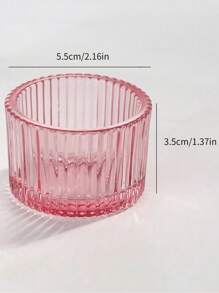 1 件垂直图案蜡烛杯北欧烛光晚餐家居烛台家居装饰粉色可爱百搭万圣节、幽灵、秋季、节日、假日、冬季、假日、节日、房间装饰、礼物生日毕业 - 彩色 - 查看 2