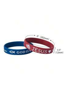 Pulsera con versículo bíblico - Pulsera de silicona a granel con Jesús - Pulsera cristiana linda con correa colorida - Cómoda y ligera - Regalo religioso perfecto para hombres y mujeres