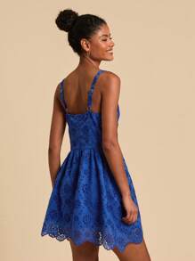 Travachic Embroidered & Rhinestone Decorated Spaghetti Strap Sleeveless Waist Cinched Summer Casual Dress,Summer,Vacation Outfits Woman,Vacay Outfits Women,Beach Vacation Outfits,Summer Outfits For Women,Summer Dresses For Women,Dresses For Women,Summer Dress