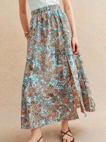 Écloséra 法式色彩知性复古优雅度假风夏季波西米亚风女裙 - 彩色 - 查看 4