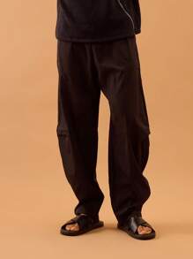 Musero Men Elasticated Waist Balloon Trousers SPRING SUMMER - Black - View 2