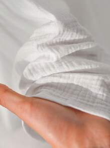 CosyJoli Áo len cardigan búp bê thường ngày cỡ lớn có tay cánh dơi - trắng - Xem 7