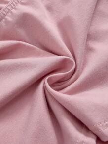 Nick 90's X ROMWE Women's Casual Summer Pink Cartoon Pattern Ruched Halter Top