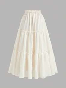 SHEIN MOD Trang phục hai mảnh dành cho phụ nữ mặc hàng ngày - Màu Khaki - Xem 4