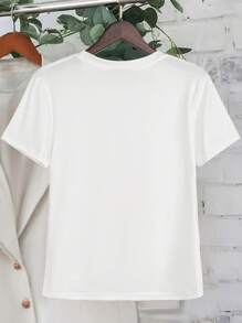 EMERY ROSE 4PCS Women's T-Shirt Short Sleeved Casual Top Graphic Tees Women Tops