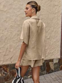 Selianne Women's Bohemian Style Leisure 2 Pieces Set - Khaki - View 2