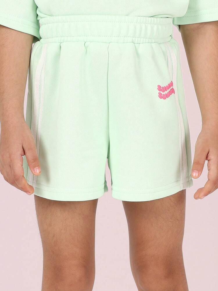 Matching Cropped T-Shirt And Shorts Co-Ord