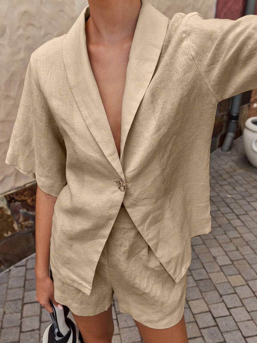 Selianne Women's Bohemian Style Leisure 2 Pieces Set - Khaki - View 1