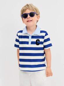 Leap Crew Leap Crew Jungen Sportlich gestreiftes Farbblock Lässig Poloshirt, bequeme Kurzarmbluse