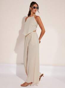 COSMINA Women Two Pieces Outfits For Daily Wear - Apricot - View 1