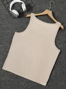 Manfinity 2025 Men's Casual Summer Tank Top - Khaki - View 2