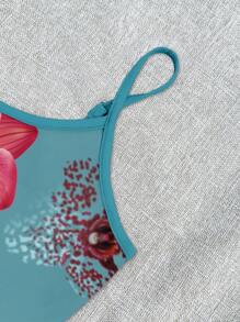 INAWLY Canotta sottile e attillata con stampa floreale, di stile Y2K, casual e sexy