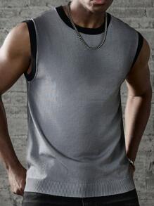 Manfinity ZONE917 Áo vest dệt kim nam, thiết kế tối giản, phù hợp cho mùa hè - Nhiều màu - Xem 3