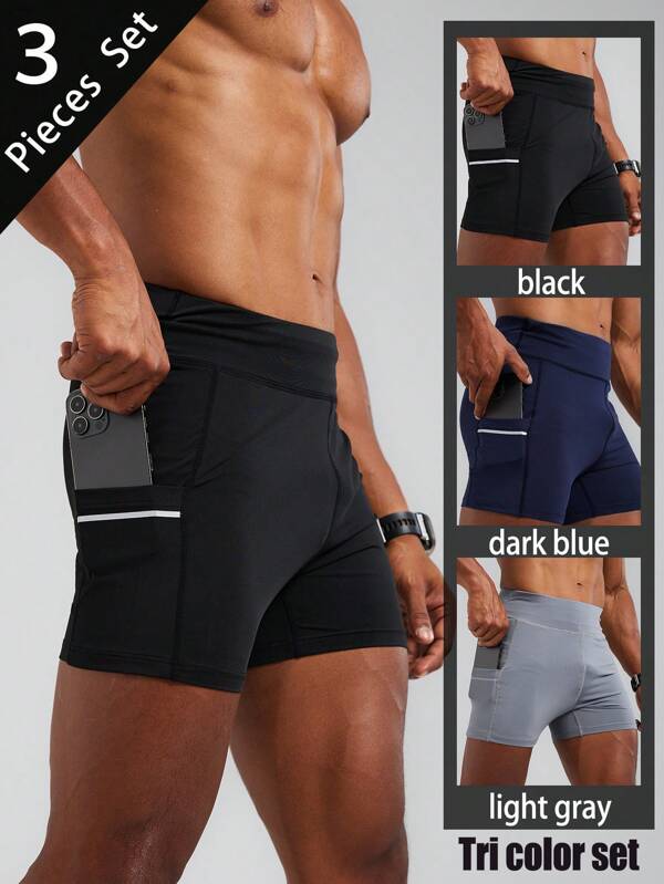 Manfinity Sport Corelite Pantaloni sportivi elasticizzati aderenti da uomo con tasche, casual estivi