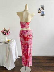 Soleia 节日服装 夏季服装 毕业礼服 女士两件套日常服装 两件套连衣裙 两件套长裙套装 两件套长裙套装 碎花两件套 两件套连衣裙套装 - 彩色 - 查看 2