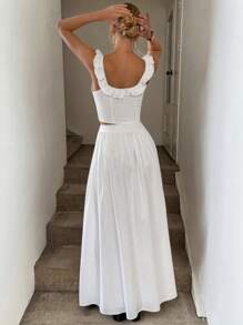 SHEIN LUNE Women Two Pieces Outfits For Daily Wear - White - View 2