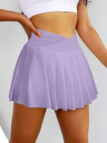 Sovereign Charm Sports Skirt-Skort Solid Color, Fashionable Suitable For Summer