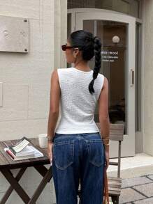 Siren Gaze New Summer Versatile Basic Texture Slim Vest For Women, Fashionable Street Wear, Going Out Tops