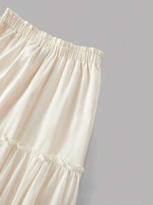 SHEIN MOD Trang phục hai mảnh dành cho phụ nữ mặc hàng ngày - Màu Khaki - Xem 5