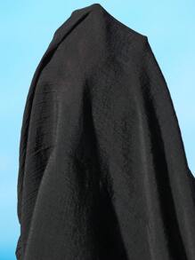 SHEIN Swim Curve Vestido/Pareo elástico negro de talla grande para mujer en la playa