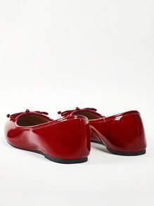 Solezae Women's Solid Color Bowknot Decorated Casual Flat Shoes Summer Shoes Spring Shoes Spring Break Easter Mother's Day Present