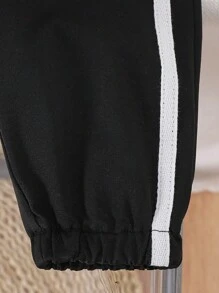 Set de 2 piezas para niños pequeños: Camisa de polo de manga corta con estampado de animales y caballos + Pantalones casuales de cintura elástica a rayas, de tela suave para deportes, correr, uso diario, nueva colección de verano.