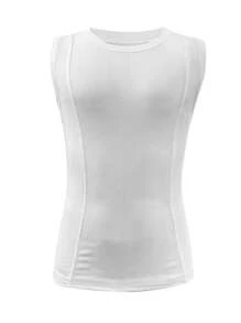 SHEIN Manfinity Dauomo Men's Casual Versatile Solid Color White Tank Top, Summer - White - View 3