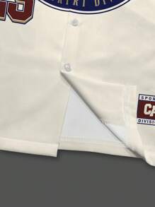 Manfinity Campus Court 数码印花衬衫套装，适合夏季的时尚 - 彩色 - 查看 6