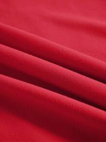 Camiseta de manga corta con estampado de pato elegante, para mujer, de corte holgado y casual, con estampado gráfico de letras divertidas, apropiada para el gimnasio y para todas las estaciones. - Rojo - Ver 5