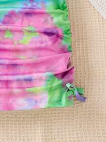 Girls' Casual Tie-Dye Colorful Dress - Multicolor - View 4