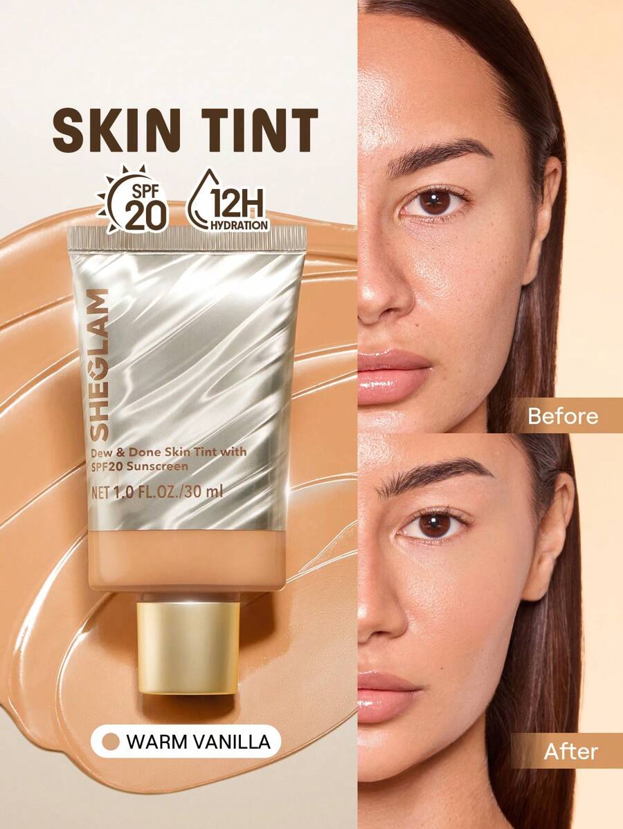 SHEGLAM Dew & Done Spf20輕薄粉底-Warm Vanilla 品牌 美容 化妝 化妝品 適合女性與女孩 完美搭配夏季春季 Y2K 時尚 流行 生日 母親節禮物 假期 派對準備就緒 最佳顏色 - Warm Vanilla - 查看 1