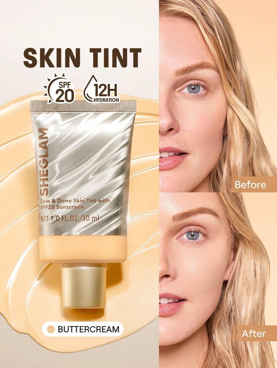 SHEGLAM Dew & Done Kem NềN MỏNg Nhẹ VớI Spf20-Buttercream ThươNg HiệU LàM đẹP Trang đIểM Mỹ PhẩM Cho Phụ Nữ Và Cô GáI HoàN HảO Cho MùA Hè MùA XuâN Lý TưởNg Cho Y2K ThờI Trang Sang TrọNg Phù HợP Cho Sinh NhậT NgàY CủA Mẹ Quà TặNg TiệC SẵN SàNg MàU SắC TốT NhấT - Buttercream - Xem 1